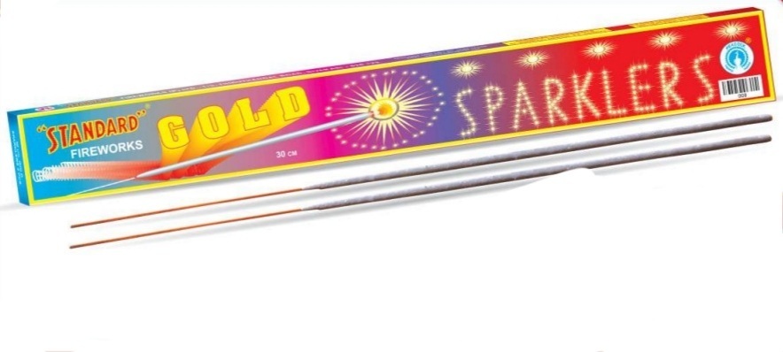 GOLD SPARKLERS 30CM(5PCS)