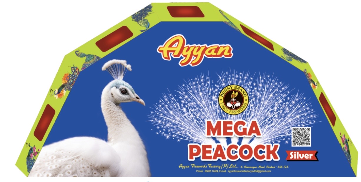 MEGA PEACOCK SILVER (1PC)